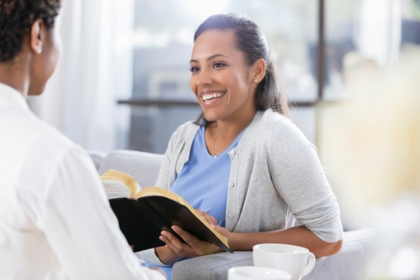 woman smiling